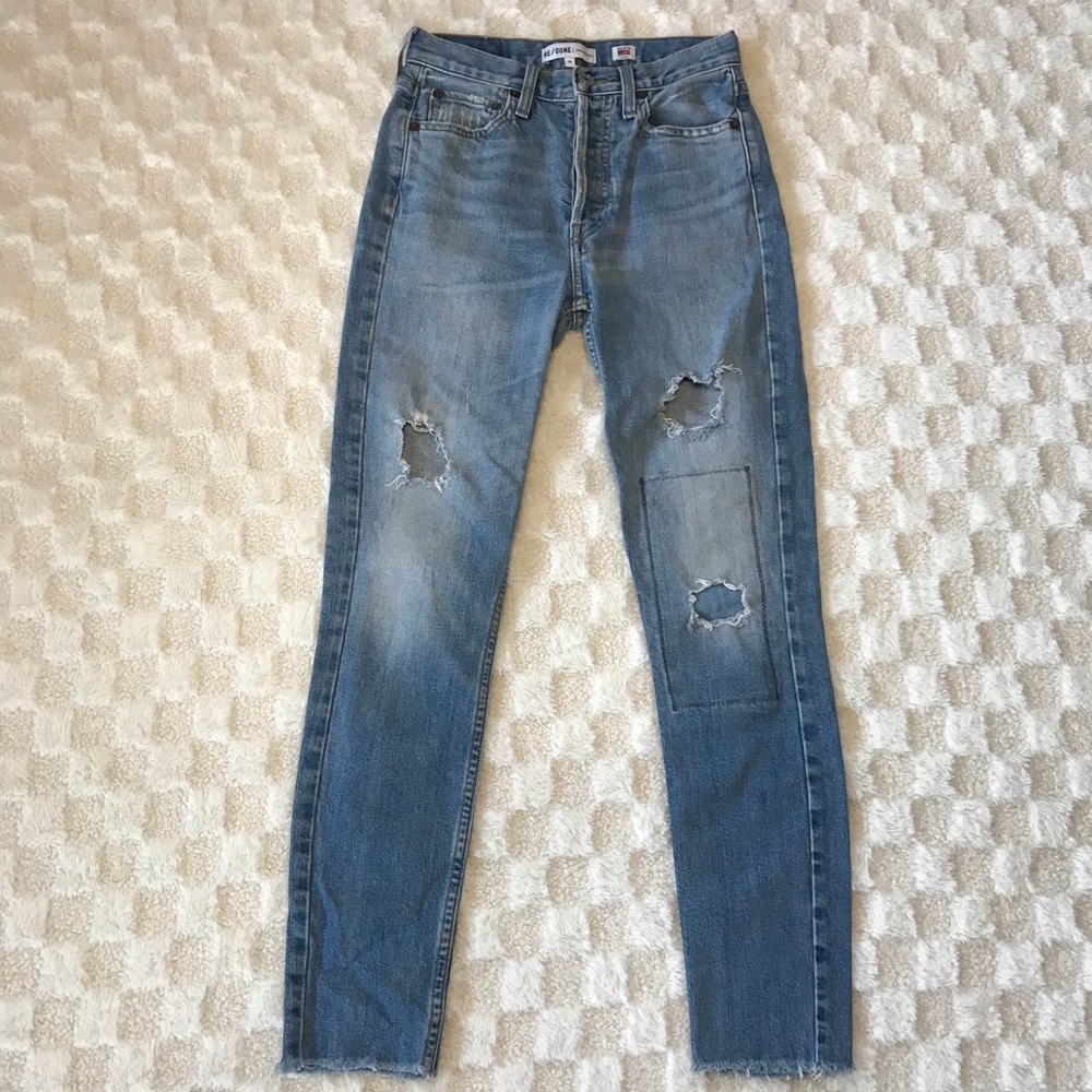 RE/DONE Denim Blue Skinny Jeans